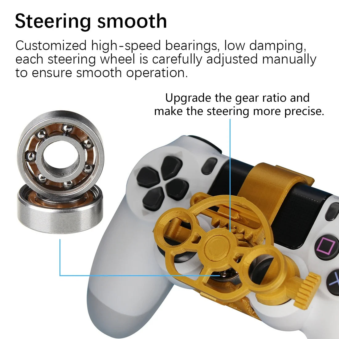 Aiutarsi's Mini Steering Wheel Game Controller Attachment. - Aiutarsi