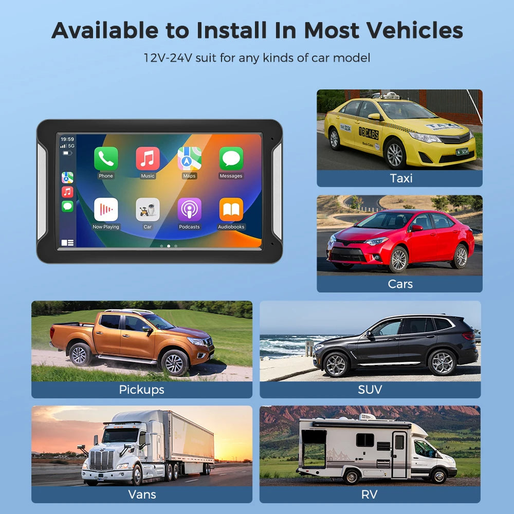 Aiutarsi's Universal 7-Inch CarPlay System. - Aiutarsi