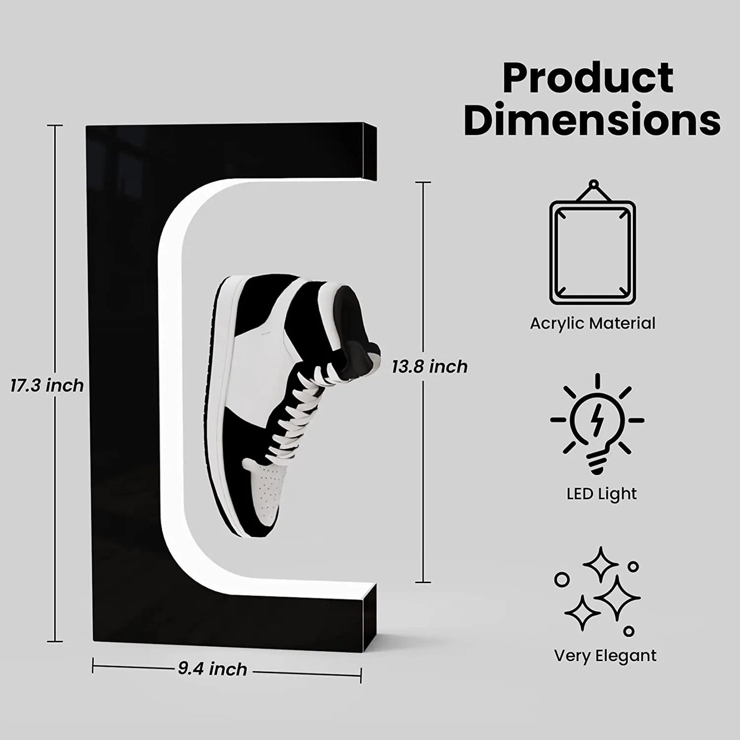 Aiutarsi's Magnetic Levitation Floating Shoe Display Stand. - Aiutarsi