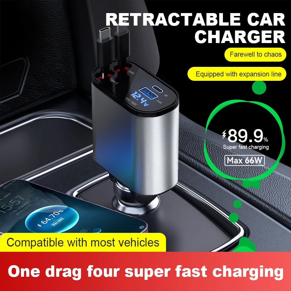 Aiutarsi's Retractable Car Charger. - Aiutarsi