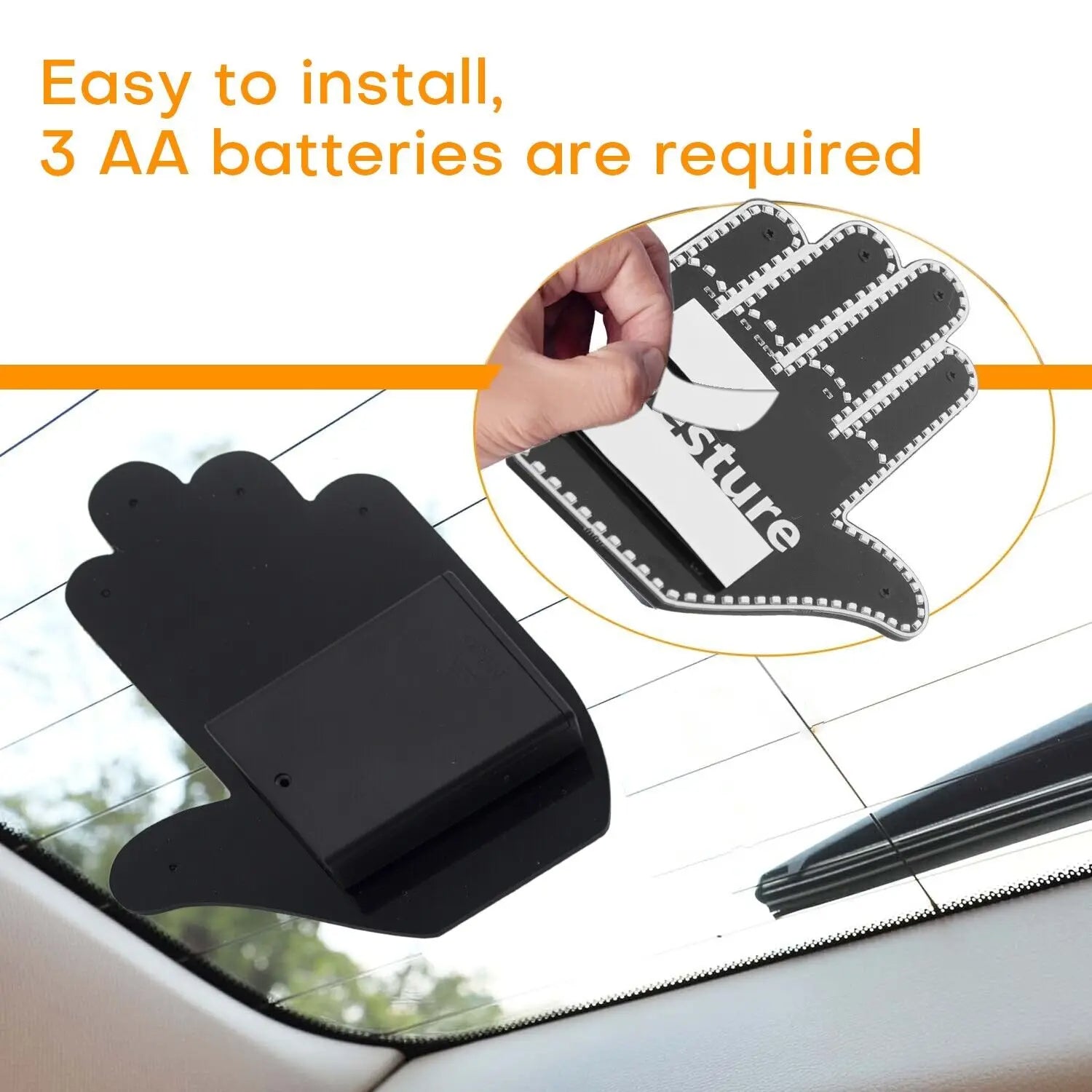 Aiutarsi's Hand Gesture Car Light. - Aiutarsi