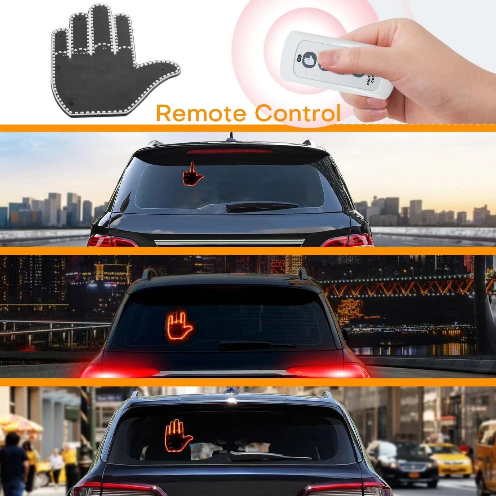 Aiutarsi's Hand Gesture Car Light. - Aiutarsi